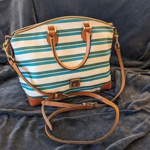 Dooney &Bourke Double striped dome satchel